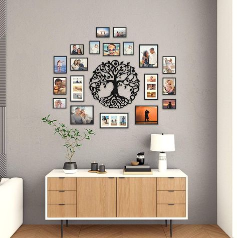 Family Tree Picture Wall Ideas, Family Tree Gallery Wall, Family Tree Photo Wall Ideas, Family Tree Photo Wall, Hanging Family Pictures, Family Tree Decor, Family Photos Wall, Photos Wall Decor, Family Tree Picture