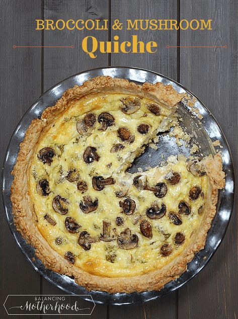 Broccoli and Mushroom Quiche Swiss Cheese Quiche, Empanadas Recipes, Amazing Easy Recipes, Mushroom Broccoli, Broccoli Quiche, Mushroom Quiche, Quiche Recipe, Mouthwatering Recipes, Savory Pie