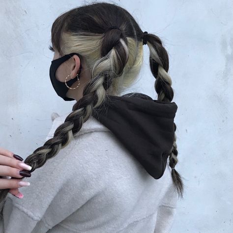 2 Braids With Bangs, French Braid With Bangs, Braid With Bangs, Double French Braid, Braids With Bangs, Malfoy Aesthetic, Hairstyles Bangs, Double French Braids, 2 Braids