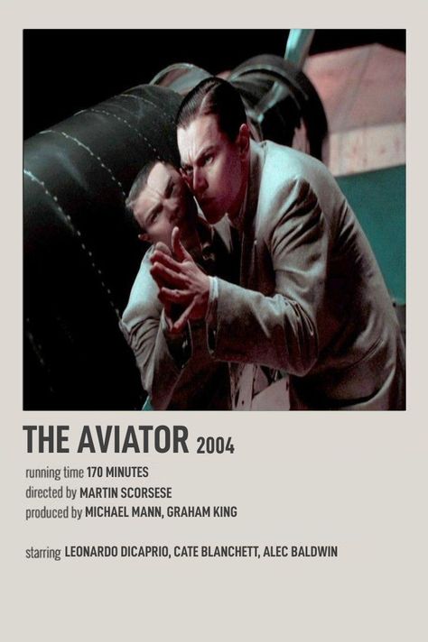 Aviator Movie, Minimalist Polaroid Poster, The Aviator, Polaroid Poster, Martin Scorsese, Cate Blanchett, Leonardo Dicaprio, Movie Posters, Fictional Characters