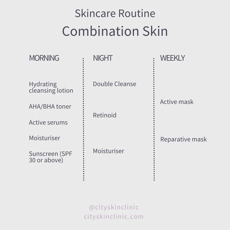 Combination Skincare Routine, Skincare Routine Combination Skin, Skincare Routine For Combination Skin, Ordinary Skincare Routine, Routine For Combination Skin, Combination Skin Care Routine, Combination Skin Routine, Skincare For Combination Skin, Natural Nails Manicure