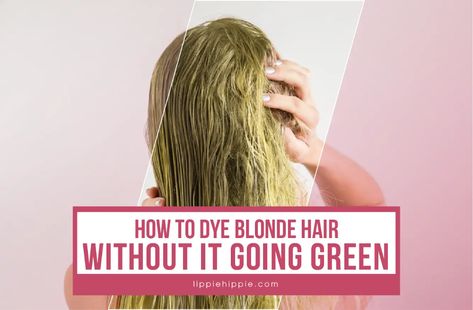 How to Dye Blonde Hair Without It Going Green? A Step-By-Step Tutorial Blonde Hair Turned Green, Dye Blonde Hair, Healthy Blonde Hair, Beach Blonde Hair, Blonde Dye, Going Blonde, Hair Tint, Beach Blonde, Hair Supplements