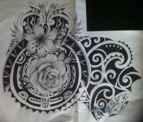 Maori with flower tattoo design /polynesian by tattoosuzette.deviantart.com on @deviantART Polynesian Flower Tattoo, Flower Tattoo Men, Samoan Tattoos, Tattoos Forearm, Polynesian Tattoos Women, Filipino Tattoos, Maori Tattoos, Kunst Tattoos, Samoan Tattoo