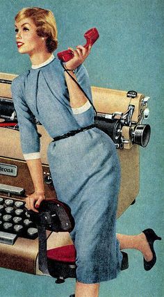 1960s Office Women | Office Girls on Pinterest | Typewriters, Vintage Typewriters and 1940s Electric Typewriter, Old Typewriter, Find A Husband, Pin Up Vintage, Retro Office, Vintage Clothes Women, Vintage Office, Vintage Typewriters, Old Ads