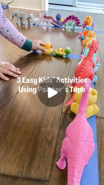 Katelyn Collier | That “Achievably Extra” Mom on Instagram: "Are you grabbing your painter’s tape yet??

I’m on a mission to share learning activities that will keep our kids entertained so that we can actually get something done (IYKYK 🙃), but also making sure to keep them ACHIEVABLE.

We already have enough on our plates. Trying to find time to set up elaborate activities just adds more stress and ultimately leads to LESS productivity…

Instead, I’m here to offer activities that require 5 minutes OR LESS to set-up and encourage our kids to learn through play. 🙌🏼

As a former elementary school teacher, this kind of stuff gets me excited. So I’m willing to do the work, so that we ALL can reap the benefits!

I have over 250 blogs on my website SLAMMED FULL of value-add information for ki Tape Activities For Preschool, Painters Tape Activities For Kids, Learn Through Play, Colored Tape, Tape Projects, Daycare Ideas, Kids Projects, Elementary School Teacher, Do The Work