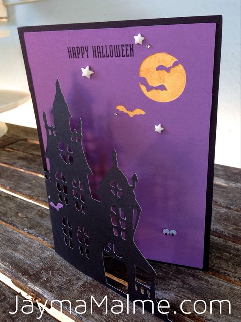 Haunted House Cards, To My Niece, Card Playing, Pop Up Card Templates, Halloween Haunted House, Halloween Village, Scary Halloween Party, Box Cards, Easel Cards