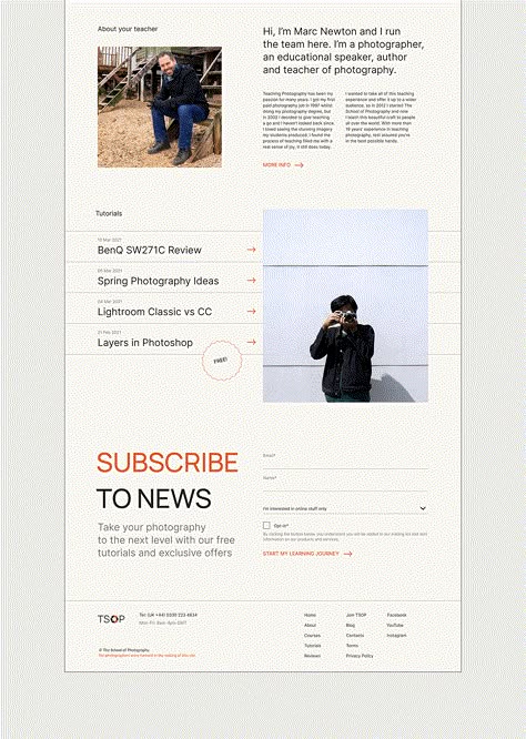 TSOP | website for the school of photography :: Behance Portfolio Website Inspiration, Photography Degree, Old School Aesthetic, Unique Web Design, Portfolio Theme, Blog Website Design, Photography Jobs, School Website, Photo Website