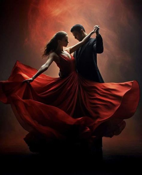 Romantic Artwork Couple, Ballroom Aesthetic, Flower Dress Art, Tango Dancers, Book Cover Artwork, Dance Dreams, Dance Paintings, Gothic Fantasy Art, Wedding Couple Poses Photography