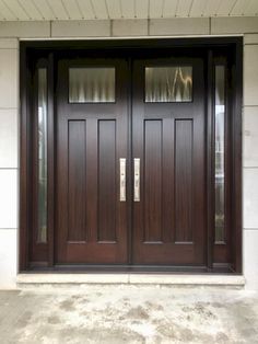 Push Door, Pintu Interior, Double Front Entry Doors, Entry Door Designs, Bathrooms Showers, Wooden Double Doors, House Main Door, Modern Entrance Door, Double Doors Exterior