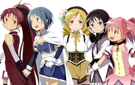 Holy Quintet, Collaboration Art, Magica Madoka, Mahō Shōjo Madoka Magica, Madoka Kaname, Sayaka Miki, Homura Akemi, Magia Record, Mahō Shōjo