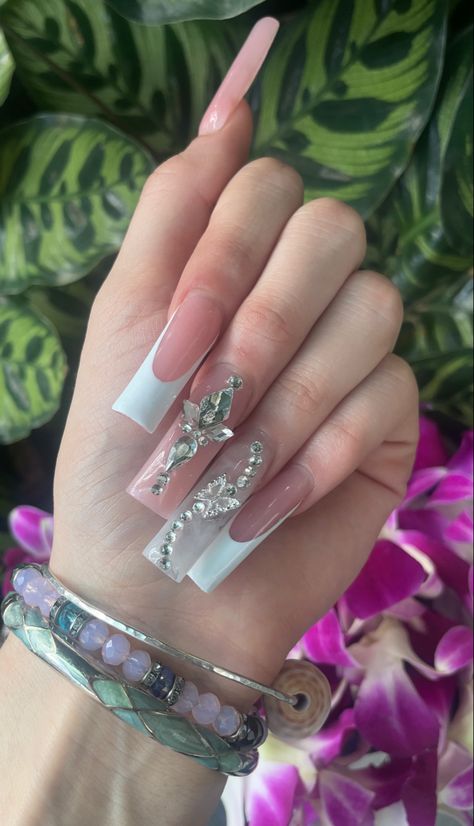 nails
pink
bling
butterfly
long nails
nail inspo Pink Nails With Gems Jewels, Butterfly Diamond Nails, Nails With Butterflies And Rhinestones, Rhinestone Butterfly Nails, Gem Nails Rhinestones, Silver Butterfly Nails, Acrylic Nails Butterfly Gems, Red Butterfly Nails, Butterfly Gem Nails