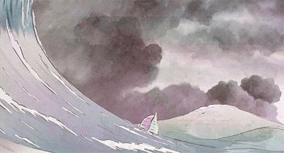 via GIPHY Water Wave Animation, Animation Steps, Boat Animation, Water Animation, Stormy Waves, Waving Gif, Wave Boat, Wave Illustration, Ghibli Movies