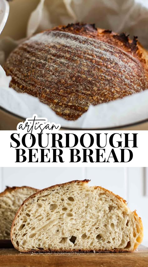 Rustic, flavorful and customizable, Sourdough Beer Bread is a delicious twist where you can use your favorite beer and bake an amazing loaf. Dip For Beer Bread, Beer Bread Easy, Cheesy Pull Apart Bread, Easy Sourdough Bread Recipe, Bread Pull Apart Recipes, Beer Bread Recipe, Sourdough Bread Starter, Discard Recipes, Sourdough Starter Recipe