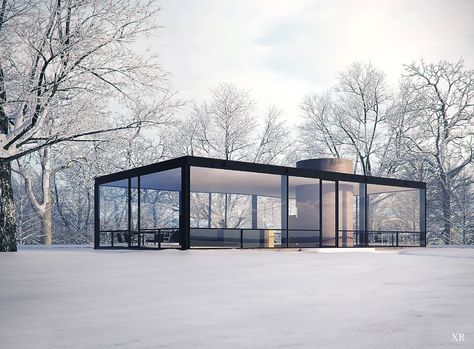 1949 ... The Glass House - Philip Johnson | James Vaughan | Flickr Glass House Architecture, Glass House Philip Johnson, Philip Johnson Glass House, Glass House Design, Farnsworth House, Houses Architecture, Philip Johnson, Glass Building, Alvar Aalto