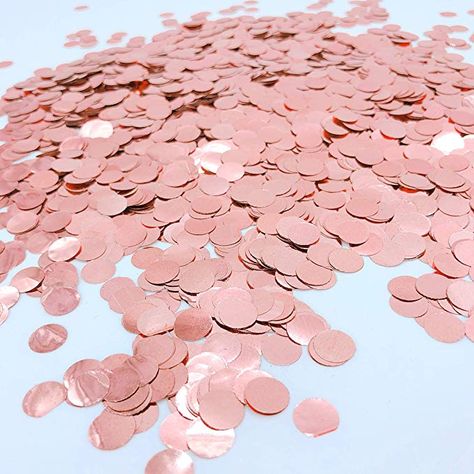 Amazon.com: Glitter Rose-Gold Foil Metallic Round Table Confetti Circle Dots Mylar Table Scatter Confetti Wedding Bridal Shower Engagement Baby Shower Birthday Party Confetti Decorations, 50g: Home & Kitchen Round Table Decor, Tafel Decor, Confetti Wedding, Party Confetti, Rose Gold Confetti, Pink Confetti, Rose Gold Party, Table Confetti, Glitter Roses