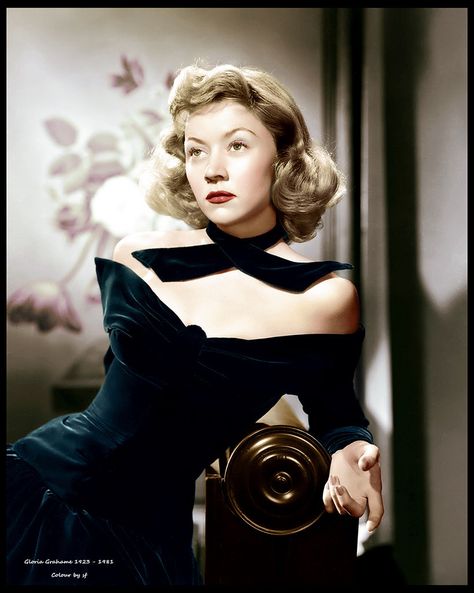 Most Gorgeous Women, Gloria Grahame, Gene Tierney, Gina Lollobrigida, Colorized Photos, Film Stars, Actrices Hollywood, After Life, Lady Diana