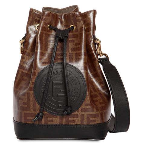 Fendi Fashion, Ff Logo, Bags Logo, Shoulder Bag Black, Money Bag, Personal Shopper, Fendi Bags, Canvas Bag, Bucket Bag