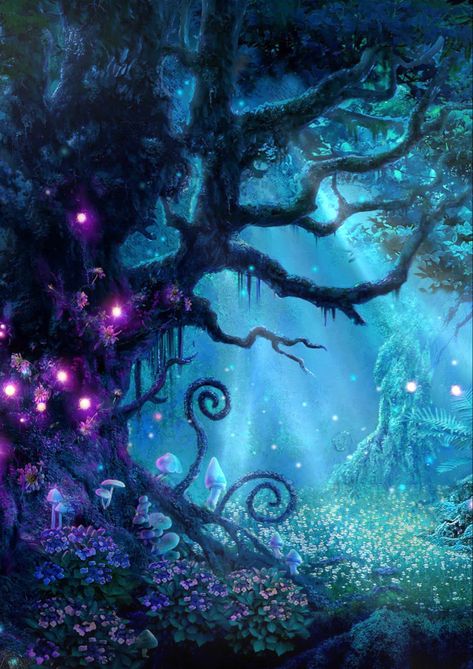 Fae Aesthetic, Alice In Wonderland Illustrations, Forest Mural, Forest Background, Mystical Forest, Magic Forest, Fantasy Forest, Forest Art, Fantasy Art Landscapes