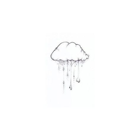 Pages found on Polyvore Rain Tattoo, Cloud Tattoo, رعب نفسي, Art Style Inspiration, Line Art Drawings, Simple Art, A Drawing, Cute Tattoos, Doodle Art