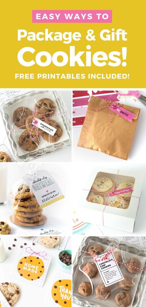 Christmas Gift Cookies Packaging Ideas, Homemade Cookies Packaging Ideas, Selling Cookies From Home Packaging, How To Package Homemade Cookies, Easy Cookie Packaging Ideas, Diy Cookies Packaging, Cookie Gifting Packaging, Drop Cookie Packaging, Homemade Cookies Packaging