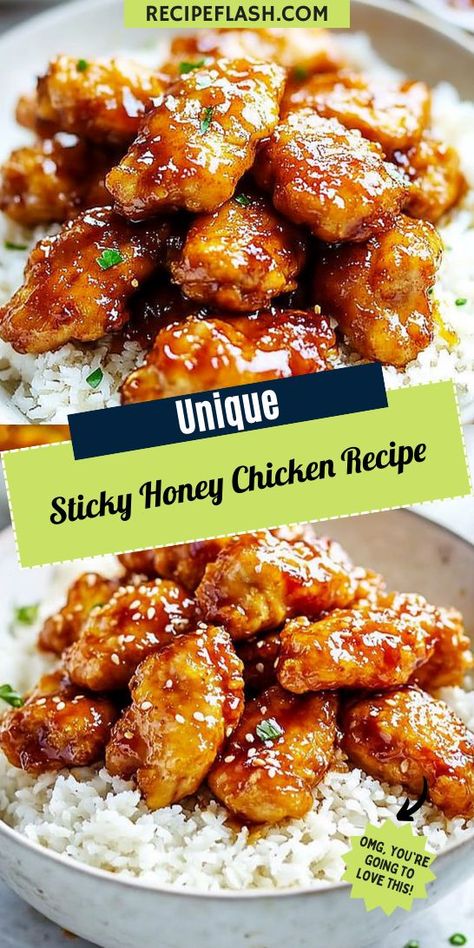 Interested in an easy chicken breast recipe that’s both quick and satisfying? This Sticky Honey Chicken Recipe is packed with flavor and takes minimal effort to prepare. Remember to save this recipe for an effortless weeknight dinner that will have everyone coming back for seconds! Chicken Breast Supper Ideas, Lite Chicken Dinner Recipes, Food Ideas For Dinner Chicken, Quick Asian Chicken Recipes, Recipes For Chicken Breast Easy, Super Easy Chicken Recipes, Chicken Breast Chinese Recipes, Easy Stove Top Chicken Recipes, Health Chicken Breast Recipes