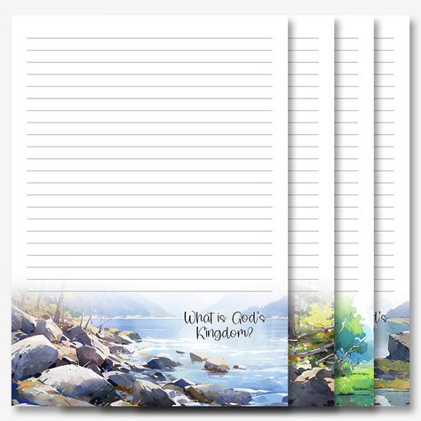 Jw Letter Writing Paper, Gods Kingdom, Jw Letter Writing, Letter Writing Paper, Printable Letters, Stationery Items, Letter Writing, Writing Paper, Etsy Printables