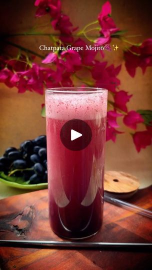 Grapes Mojito, Grape Mojito, Blender Juice, Mocktail Drinks, Easy Drink Recipes, Black Grapes, Black Salt, Easy Drinks, Juice Drinks