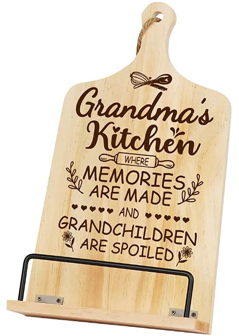 Gifts for Grandma, Grandma Gifts for Mothers Day, Great Grandma Gifts - Foldable Chef Carved Folding Cookbook Stands, Multi-Purpose Cookbook Stands, Present for Grandma Mother s Day, Birthday Recipe Book Holder, Recipe Stand, Nana Birthday Gift, Recipe Book Holders, Mimi Birthday, Gifts For Mothers Day, Cookbook Stand, Presents For Grandma, Gigi Gift