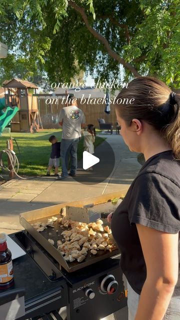 Arielle on Instagram: "Easy family meal on the Blackstone 

 #blackstone #blackstonegriddle #blackstoneproducts #outdoorcooking #blackstonewomen #blackstonerecipes #dinner #dinnerideas #easyfamilymeals #motherhood #relatablemoms #easymeals #orangechicken #orangechickenrecipe #pandaexpress" Outdoor Griddle Recipes, Blackstone Cooking, Griddle Recipes, Orange Chicken Recipe, Blackstone Griddle, Panda Express, Orange Chicken, Family Meal, Easy Family Meals