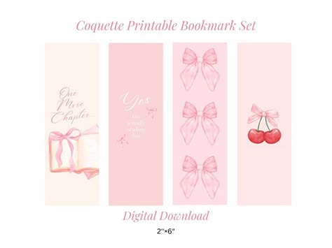 Book Mark Template Free Printable, Free Printable Bookmarks Aesthetic, Free Bookmarks Printables, Cute Bookmarks Printable, Coquette Bookmark, Aesthetic Book Cover, Aesthetic Bookmarks, School Bookmarks, Digital Bookmark