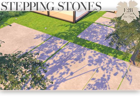 STEPPING STONES | Patreon Sims 4 Builds, Sims 4 Build, Stepping Stone, Sims 4 Cc, Custom Content, Stepping Stones, Sims 4, House Design, Building