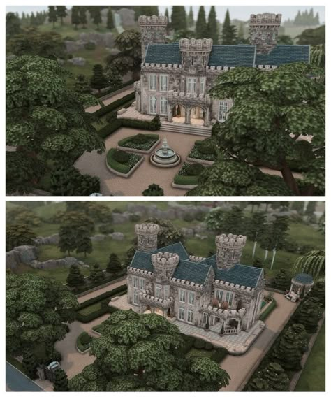 Sims 4 Tudor Mansion, Sims 4 House Cc Lot Patreon, Sims 4 Manor, Sims 4 Palace, Sims 4 Castle, Greystone Estate, Ts4 Builds, Sims Lots, Victorian Castle