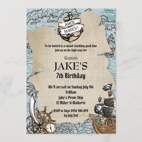 Vintage Map Pirate Birthday Party Old Scroll Invitation - tap to personalize and get yours #Invitation #pirate #birthday #party #invite, #treasure Old Scroll, Pirate Birthday Party Invitations, Baby Boy Sprinkle, Map Invitation, Scroll Invitation, Pirate Baby, Lollipop Party, Ahoy Its A Boy, Boy Shower Invitations