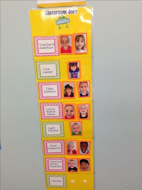 Daycare Classroom Jobs, Daycare Helper Chart, Helpers Board Classroom, Pre K Job Chart, Preschool Classroom Job Chart, Pre K Classroom Hacks, Preschool Classroom Design Ideas, Preschool Job Chart Ideas, Prek Jobs Chart