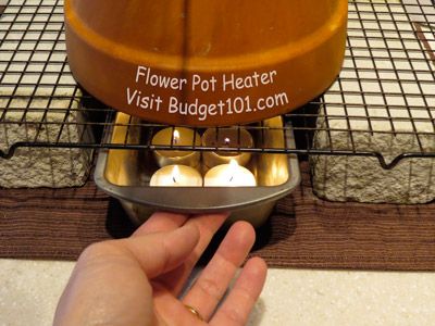 How to make a Flower Pot Heater Diy Candle Heater, Flower Pot Heater, Homemade Heater, Candle Heater, Diy Flower Pot, Diy Heater, Diy Table Top, Diy Flower Pots, Emergency Preparation