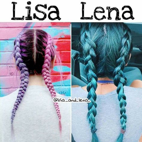 Lisa Or Lena, Neon Hair, Full Hair, Crown Braid, Edgy Hair, Fun Dog, Fashion Friends, Creative Hairstyles, Hair Dye Colors