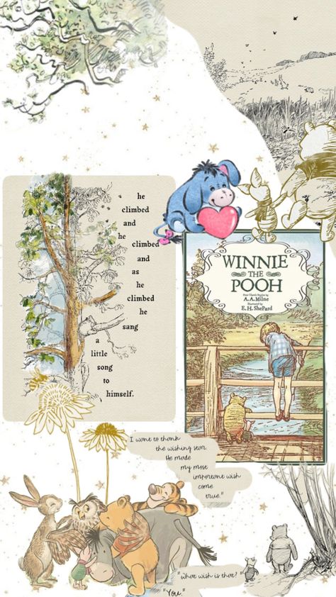 Winnie The Pooh Wallpaper Aesthetic Vintage, Old Disney Wallpaper, Winnie The Pooh Aesthetic, Pooh Aesthetic, Kindle Background, Pooh And Piglet Quotes, Vintage Disney Posters, Disney Poster, Strawberry Shortcake Cartoon