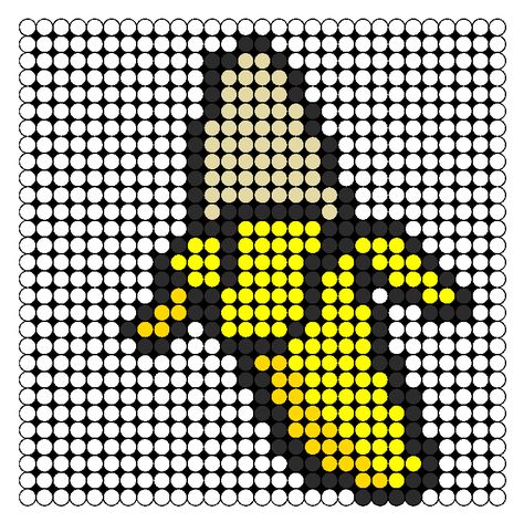 Banana Perler Bead Pattern / Bead Sprite Kandi Cuffs, Banana Pattern, Melty Bead Patterns, Buku Harry Potter, Fuse Bead Patterns, Pony Bead Patterns, Perler Bead Templates, Motifs Perler, Kandi Patterns