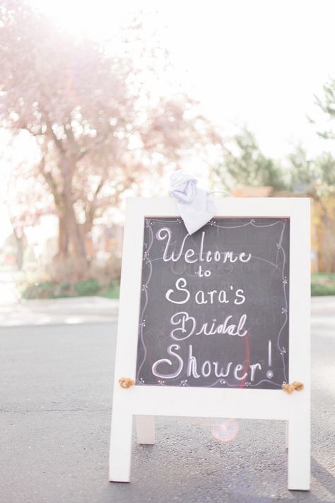 Bridal Shower Welcome Signage | TrueBlu | Mathew Irving Photography Lavender Color Scheme, Lavender Kitchen, Kitchen Bridal Shower, Spring Bridal Shower, Themed Bridal Shower, Modern Bridal Shower, August Wedding, Chalkboard Sign, Bridal Shower Signs