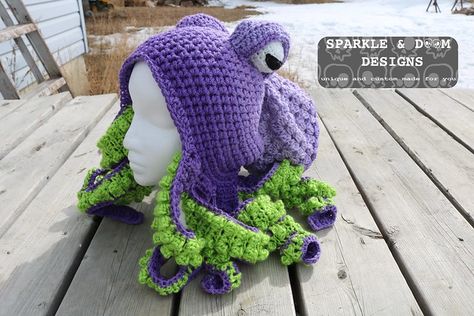 Free Crochet Octopus Hat Pattern, Knitted Octopus Hat Pattern Free, Crochet Kraken Hat Free Pattern, Crochet Octopus Hat Free Pattern, Octopus Hat Crochet Pattern Free, Crochet Octopus Hat Pattern, Octopus Crochet Hat, Octopus Hat Pattern, Octopus Hat Crochet