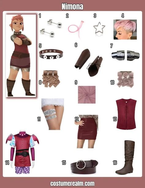 How To Dress Like Nimona Guide For Cosplay & Halloween Nimona Comic Cosplay, Nimona Movie Cosplay, Nimona Cosplay, Casual Cosplay Outfits, Quick Halloween Costumes Last Minute, Quick Halloween Costumes Last Minute Men, Nimona Fanart, Halloween Costumes Last Minute, Costumes Last Minute