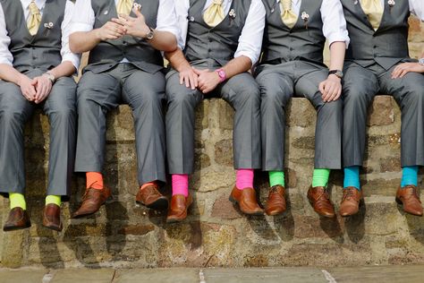 love the socks!! Creative Groomsmen Gifts, Groom Trends, Wedding Entourage, Groomsmen Photos, Be My Groomsman, Boda Mexicana, Rainbow Wedding, Wedding Groomsmen, Neon Wedding