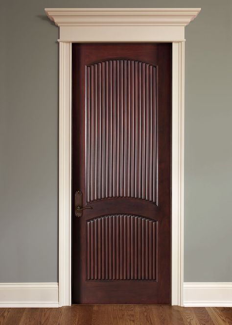 Interior Door Custom - Single - Solid Wood with Dark Mahogany Finish, Classic, Model DBI-580A Interior Double French Doors, Bedroom Door Decorations, Mahogany Entry Doors, Mahogany Wood Doors, Pintu Interior, Solid Wood Entry Doors, Custom Entry Doors, Custom Interior Doors, Solid Wood Interior Door