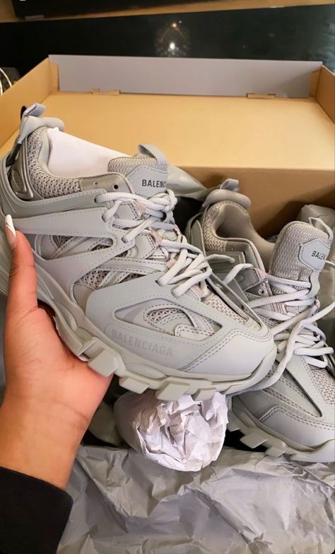 Grey Balenciaga Track, Grey Balenciaga, Balenciaga Track Trainers, Balenciaga Trainers, Balenciaga Track Sneakers, Track Runners, Balenciaga Sneakers, Supreme Clothes, Balenciaga Track