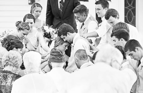 love it. wedding party laying hands on bride and groom in prayer. Wedding Christian, Prayer Circle, Wedding Prayer, Wedding Photography Bride And Groom, Wedding Photography Bride, Photography Bride, Christian Wedding, North Carolina Wedding, Southern Weddings