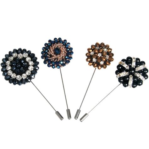 PRICES MAY VARY. Comes in a set of 4 beaded lapel pins as shown in images Perfect for weddings, night out in town or every day use at the office Makes you look classy, sophisticated and self-assured Eye-catching and a great conversation starter Length of pin: 6.5 - 7.5cm / 2.5 - 3 inches Dress Brooch, Boutonniere Pins, Crystal Wedding Dress, Brooch Dress, Flower Lapel Pin, Lapel Pins Mens, Wedding Accessories Jewelry, Wedding Suit, Crystal Wedding