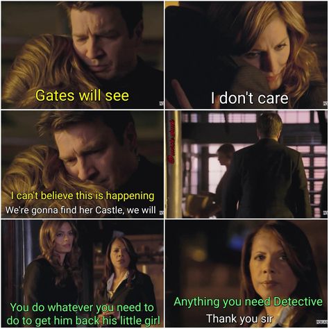 Gates will see, I don't care  Castle Kate Beckett Stana Katic Nathan Fillion Richard Rick Castle Kate Beckett And Richard Castle, Castle X Beckett, Castle And Beckett Quotes, Beckett And Castle, Castle Fanart, Beckett Quotes, Castle Tv Show, Castle And Beckett, Rick Castle