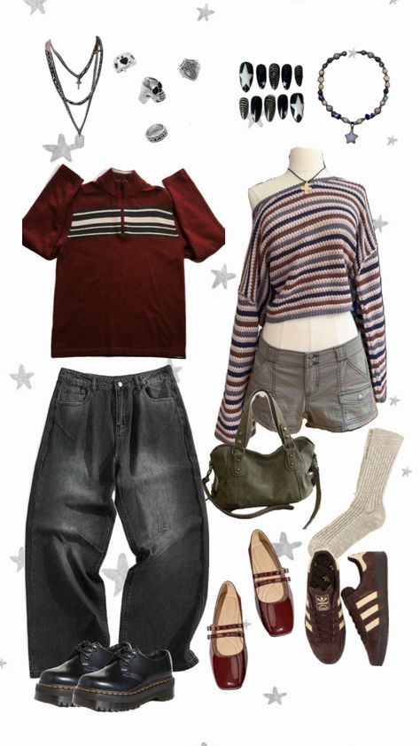 Indie Grunge Matching Couple Outfit #coupleoutfit #matchingcouplefit #matchingcoupleoutfits #indiegrunge #indie #grunge #y2k #drmartins #rednaryjanes Matching Couple Outfit, Matching Outfits For Couples, Outfits For Couples, Indie Grunge, Matching Couple, Grunge Y2k, Couple Outfits, Matching Outfits