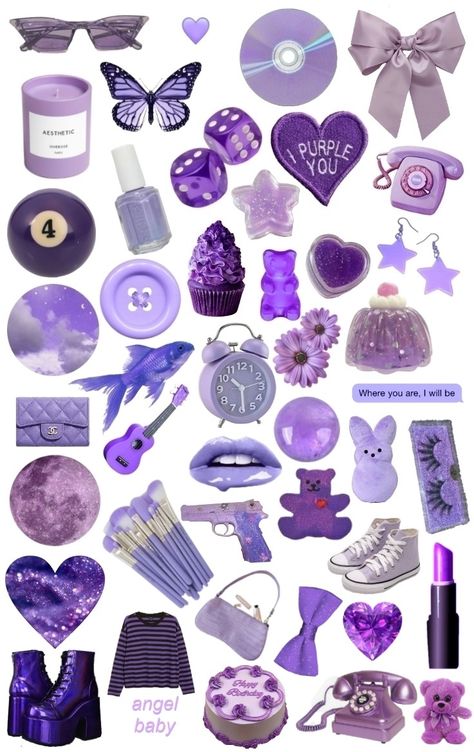 Purple Collage Pictures, Purple Theme Stickers, Printable Purple Stickers, Purple Stickers Printable, Lilac Stickers, Purple Stickers, Purple Collage, Friend Scrapbook, Monster High Pictures