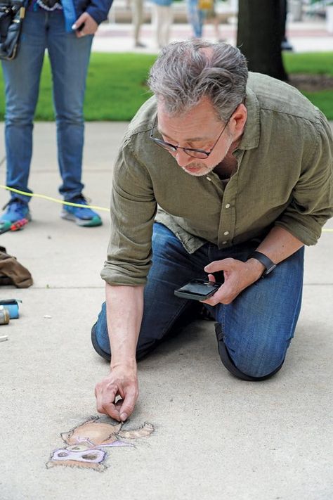 Chalk Artist David Zinn - Ann Arbor Observer Chalk Artist, David Zinn, Everything Is Temporary, Creative Lettering, Commercial Art, You Better Work, Ann Arbor, Chalk Art, Summer Festival